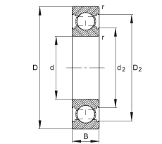  6001-C, ڲṹC  DIN 625-1 ׼Ҫߴ