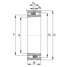 Բ NNU4960-S-K-M-SP,  DIN 5412-4 ׼Ҫߴ, Ƕλ, ˫У׶ף׶ 1:12 ɷ, ּܣСľڲ϶ƹ