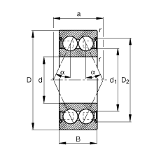 ǽӴ 3803-B-2Z-TVH, ˫У˫϶ܷ⣬Ӵ  = 25