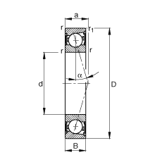  B7016-C-2RSD-T-P4S, ڣɶ԰װӴ  = 15㣬ഽܷ⣬ǽӴϹ