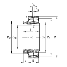 Ĺ 22315-E1-K-T41A + H2315,  DIN 635-2 ׼Ҫߴ, ׶׺ͽ