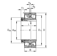 Ĺ 230/750-K-MB + H30/750,  DIN 635-2 ׼Ҫߴ, ׶׺ͽ